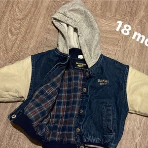 Letterman style jean jacket